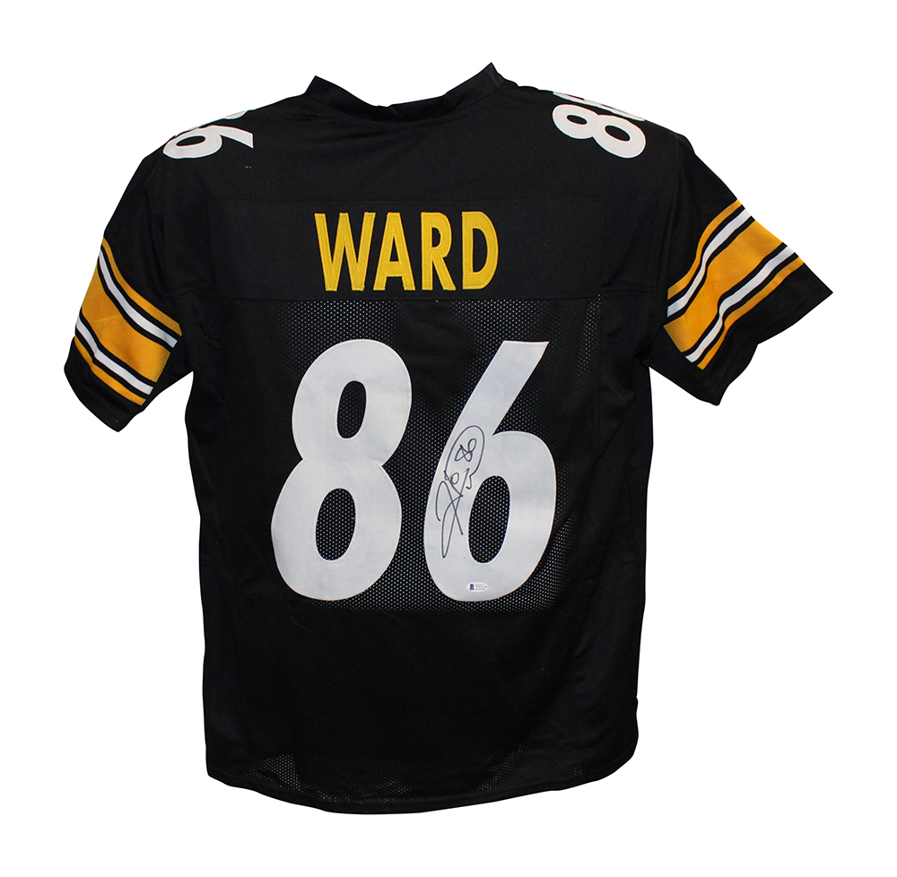 Hines Ward Autographed/Signed Pro Style Black XL Jersey BAS 30375