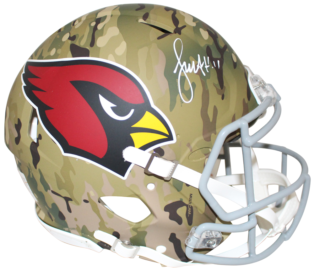 Larry Fitzgerald Arizona Cardinals Autographed Riddell Flat White