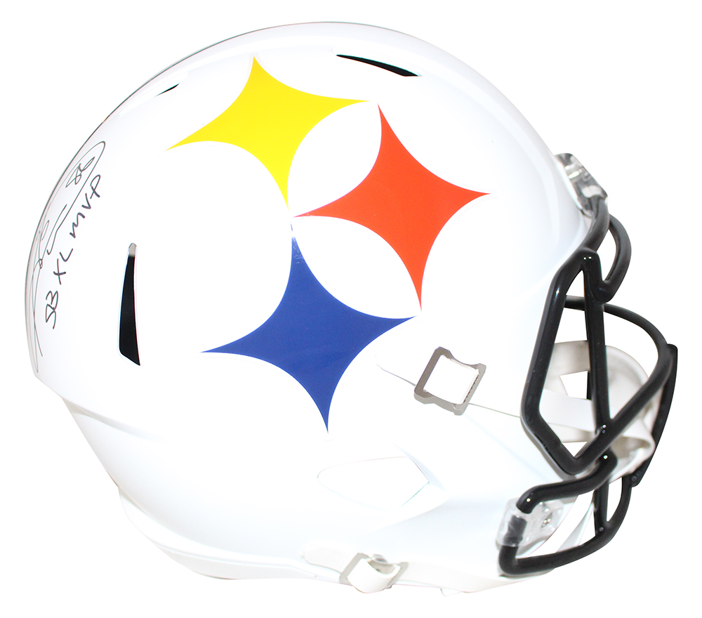 Hines Ward Signed Pittsburgh Steelers F/S AMP Speed Helmet SB MVP BAS 30396