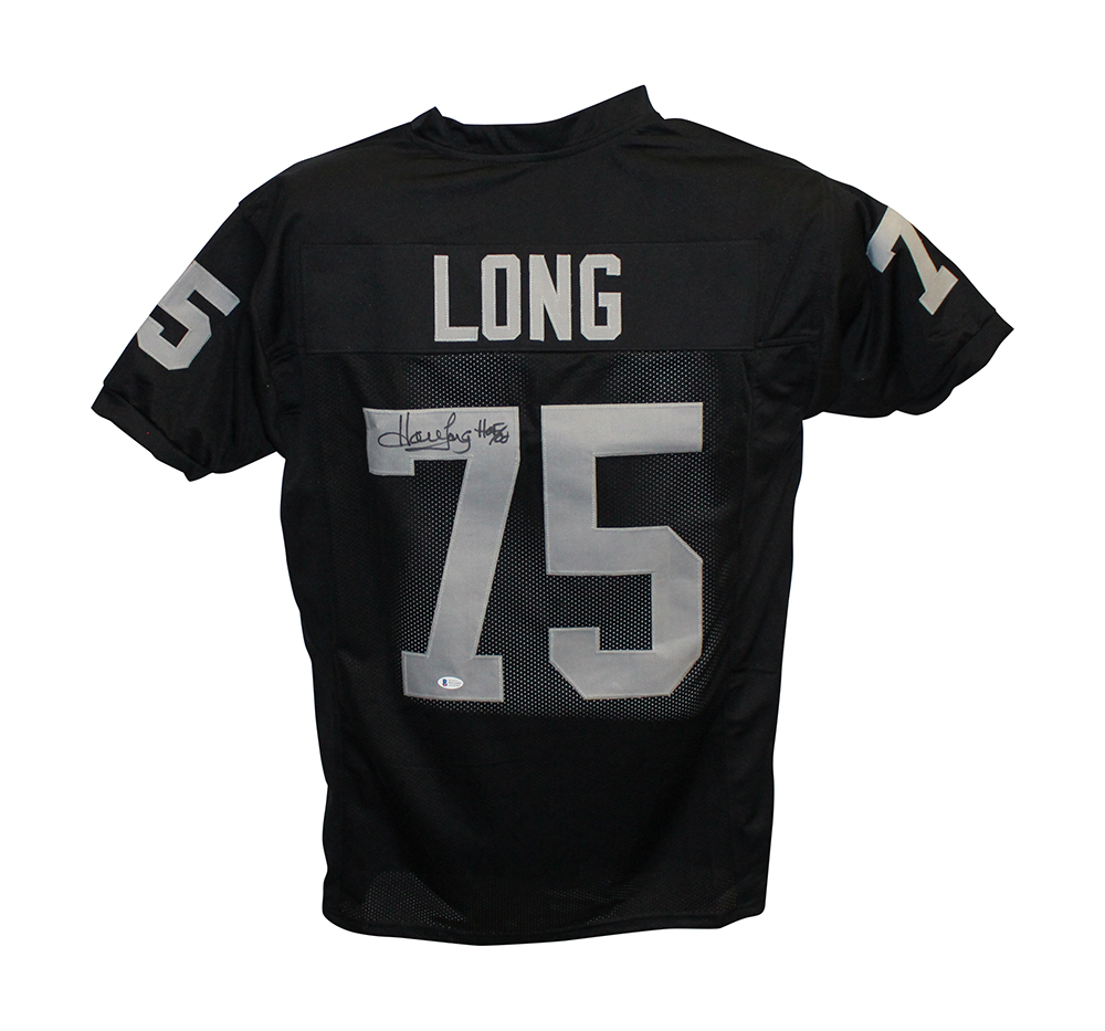 Howie Long Autographed/Signed Pro Style Black XL Jersey HOF BAS 30408