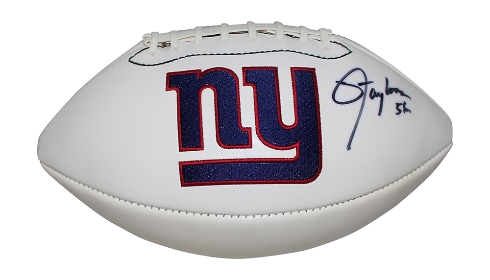 Lawrence Taylor Autographed/Signed New York Giants Logo Football BAS 30457
