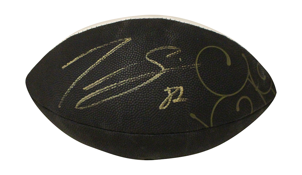Torrey Smith Signed Baltimore Ravens Super Bowl XLVII Logo Football BAS 30458