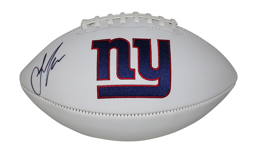Amani Toomer Autographed/Signed New York Giants Logo Football BAS 30459