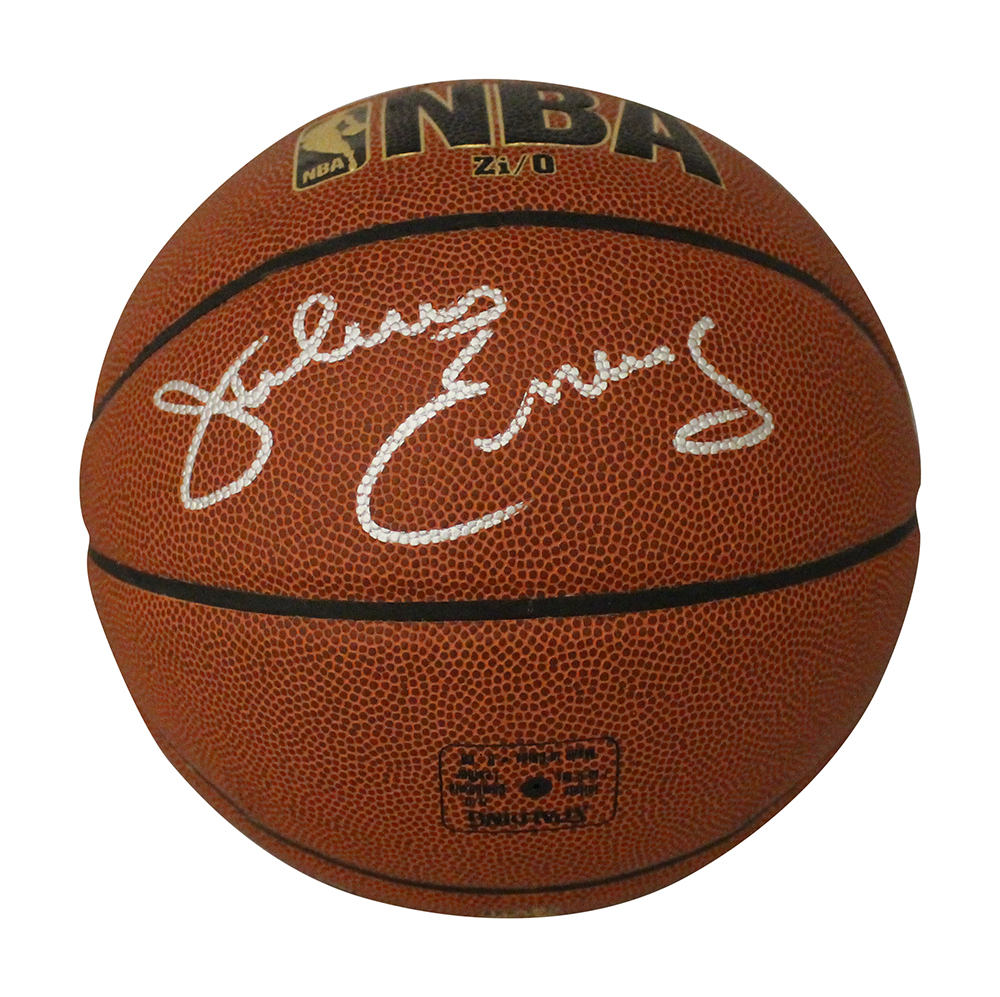 Julius Erving Autographed/Signed Philadelphia 76ers Spalding Basketball BAS 30466