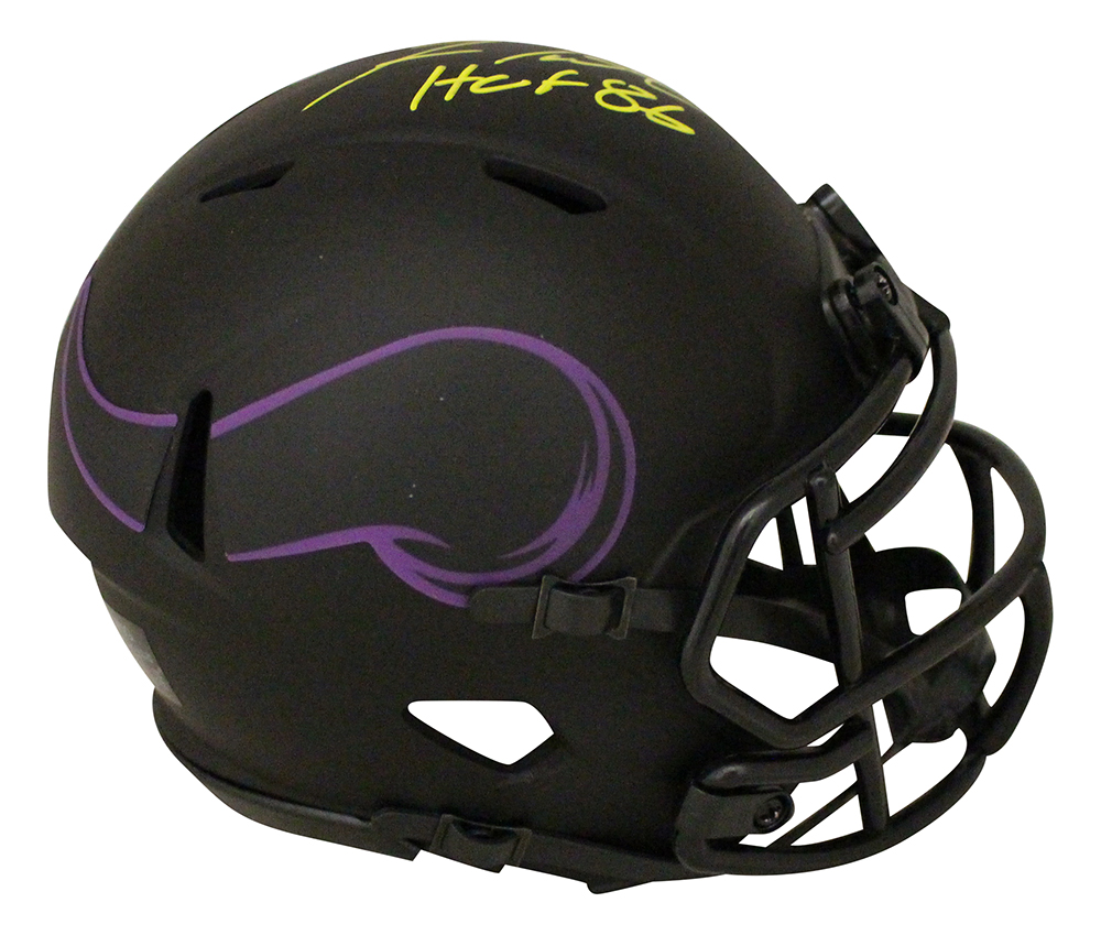 Fran Tarkenton Autographed Minnesota Vikings Eclipse Mini Helmet JSA 30528