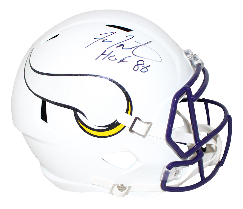 Fran Tarkenton Signed Minnesota Vikings F/S Flat White Speed