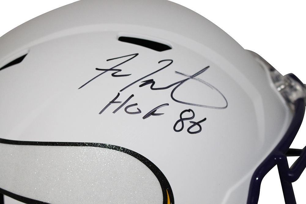 Fran Tarkenton Signed Minnesota Vikings F/S Flat White Speed Helmet JSA 30529