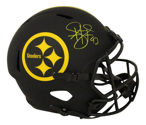 Troy Polamalu Signed Pittsburgh Steelers F/S Eclipse Speed Helmet BAS 29647