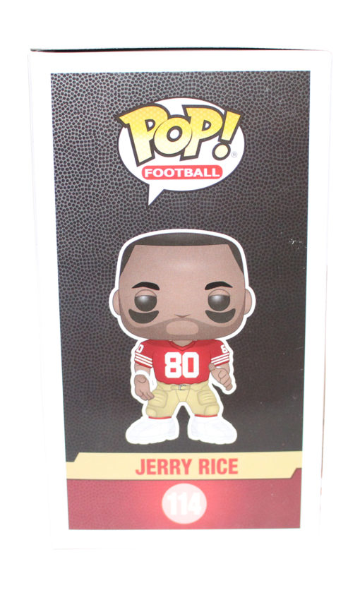 Jerry Rice Autographed San Francisco 49ers NFL Funko Pop #114 BAS 29877