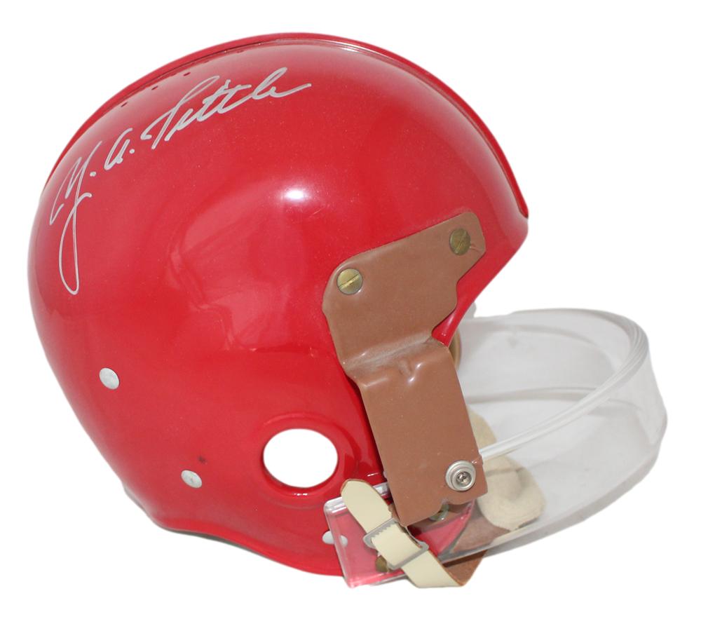 YA Tittle Autographed/Signed San Francisco 49ers 1954 RK Helmet JSA 30908