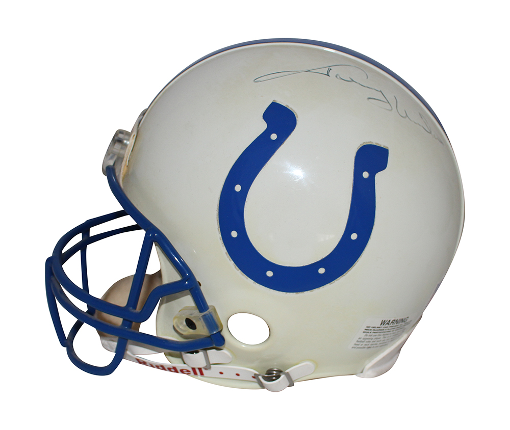 Johnny Unitas Autographed/Signed Baltimore Colts Authentic Helmet JSA 30910