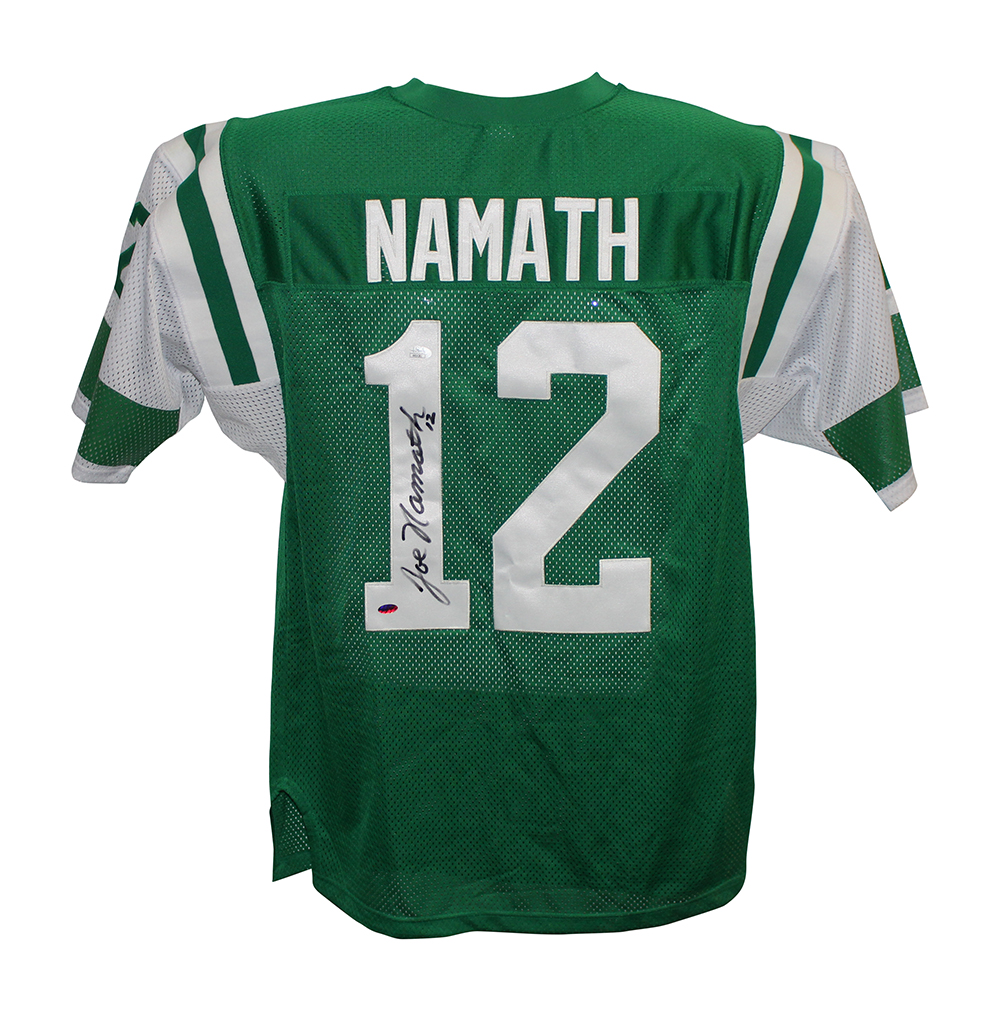 Joe Namath Autographed/Signed New York Jets Green 46 Jersey JSA 30917