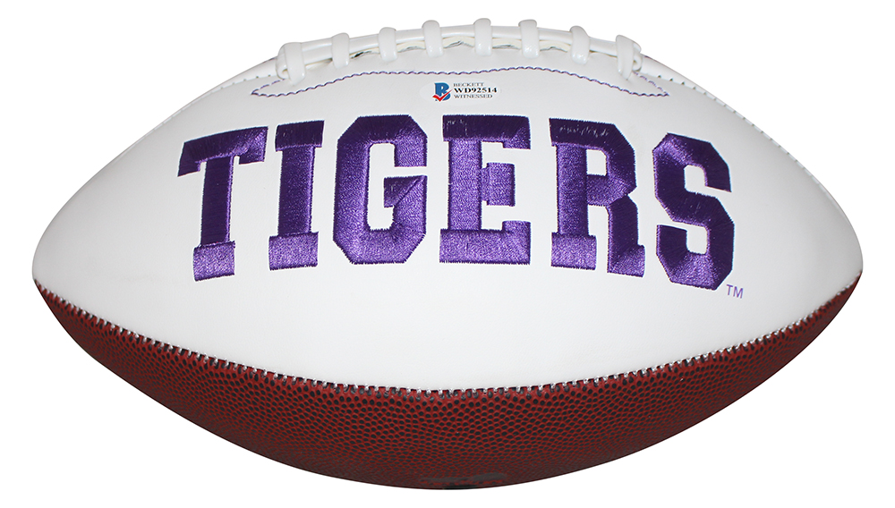 Tee Higgins Autographed/Signed Clemson Tigers Logo Football BAS 29407