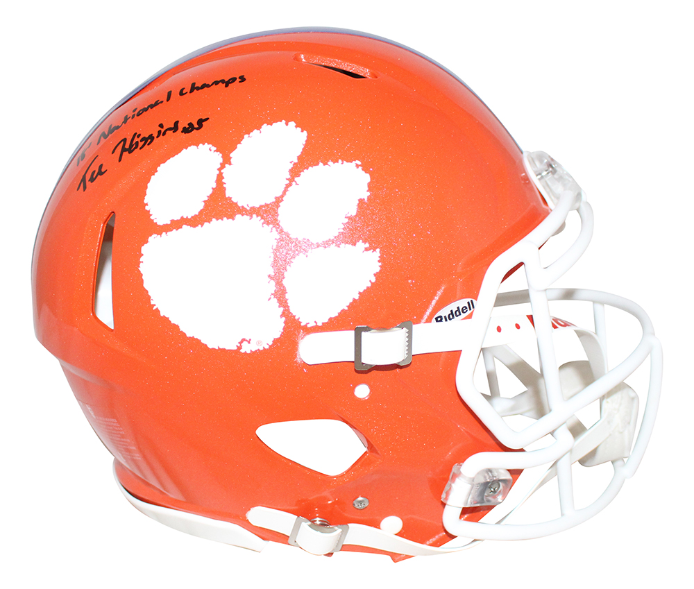 Tee Higgins Signed Clemson Tigers Authentic Speed Helmet Champs BAS 29408