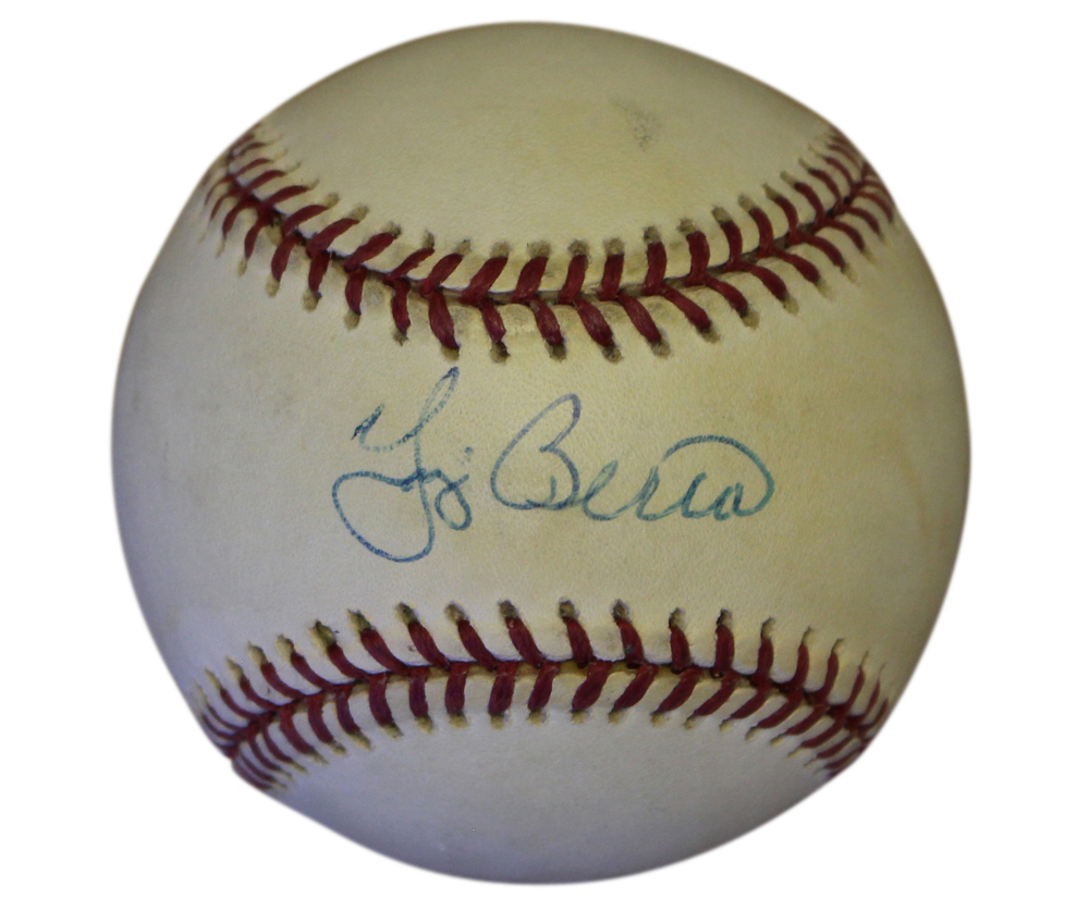 Yogi Berra Autographed New York Mets National League Baseball JSA 30974