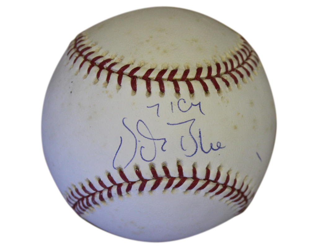 Vida Blue Autographed/Signed Oakland Athletics OML Baseball 71 CY JSA 30977
