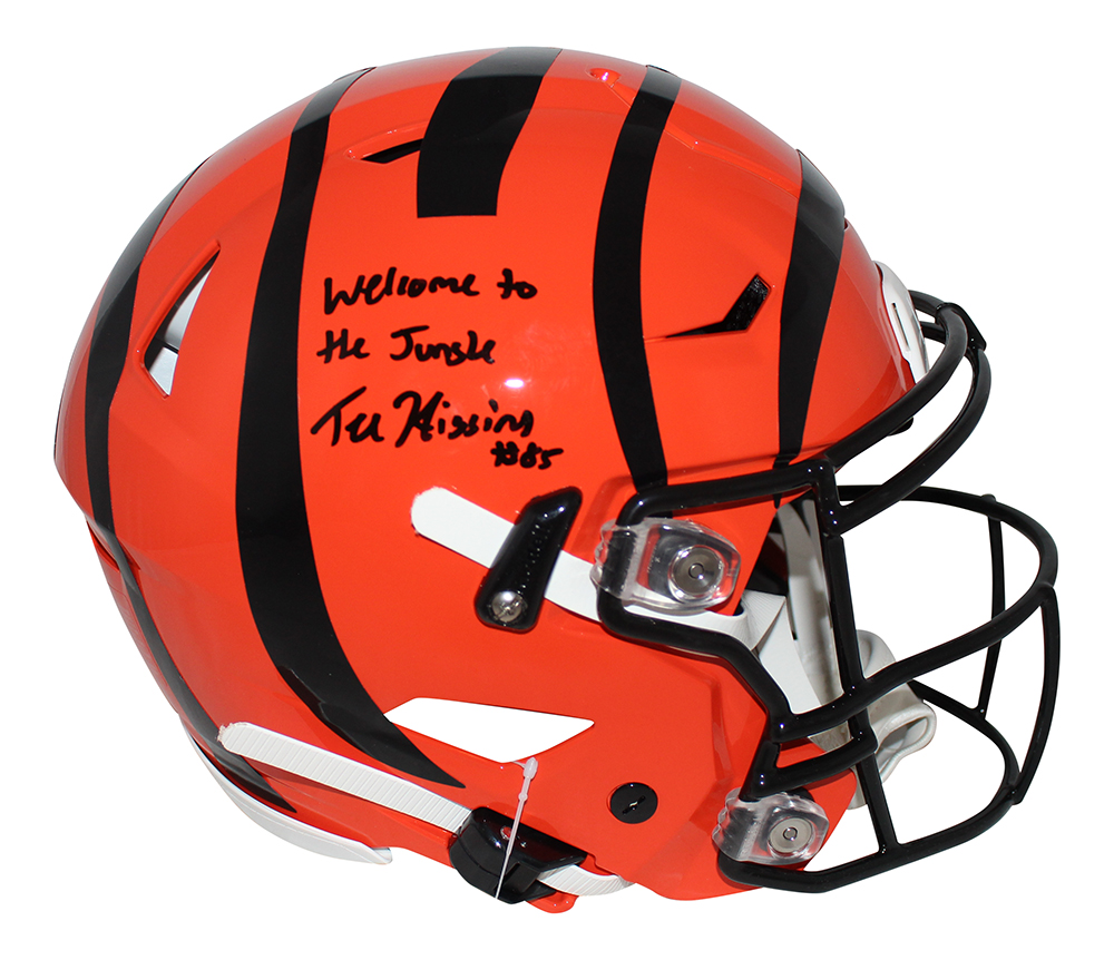 Tee Higgins Autographed Bengals Authentic Speed Flex Helmet Jungle BAS 29410