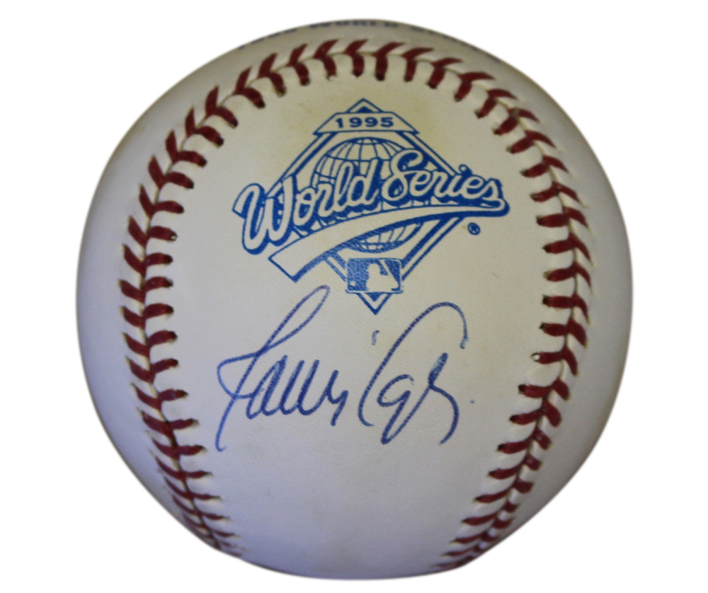 Javy Lopez Autographed/Signed Atlanta Braves 1995 World Series Baseball JSA 31013