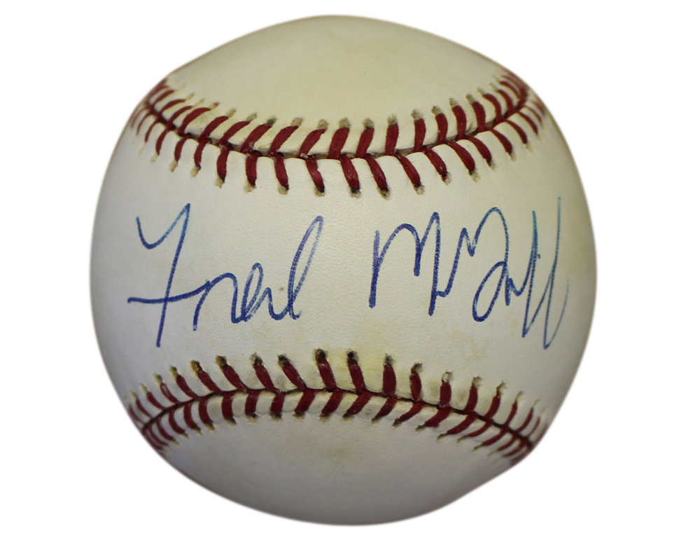 Fred McGriff Autographed Atlanta Braves 1995 World Series Baseball JSA 31016