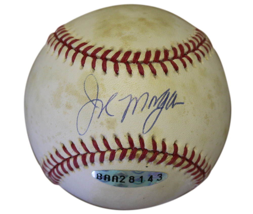 Joe Morgan Autographed Cincinnati Reds National League Baseball UDA 31021
