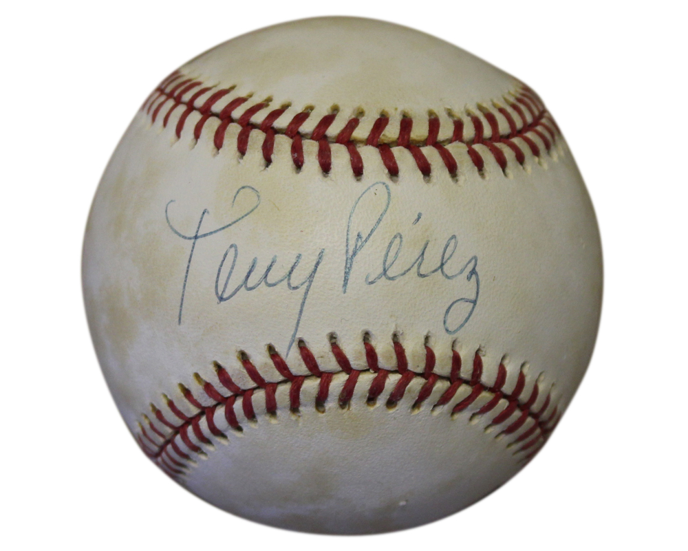 Tony Perez Autographed Cincinnati Reds National League Baseball JSA 31025