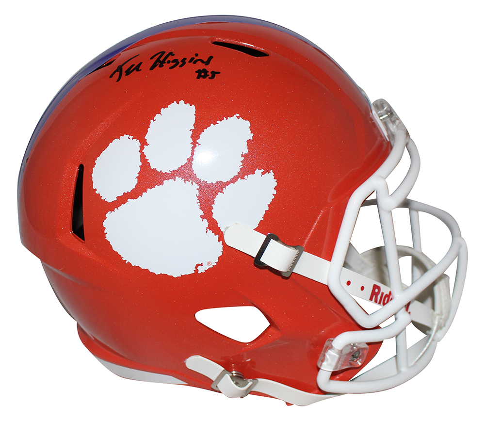 Tee Higgins Autographed/Signed Clemson Tigers Full Size Speed Helmet BAS 29411