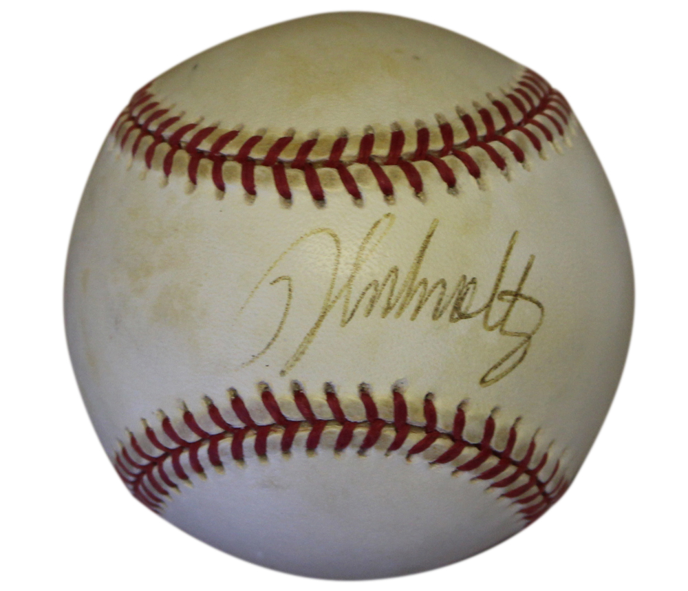John Smoltz Autographed Atlanta Braves National League Baseball JSA 31046
