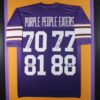 Purple People Eaters Signed Minnesota Vikings Framed Purple XL Jersey BAS 31053
