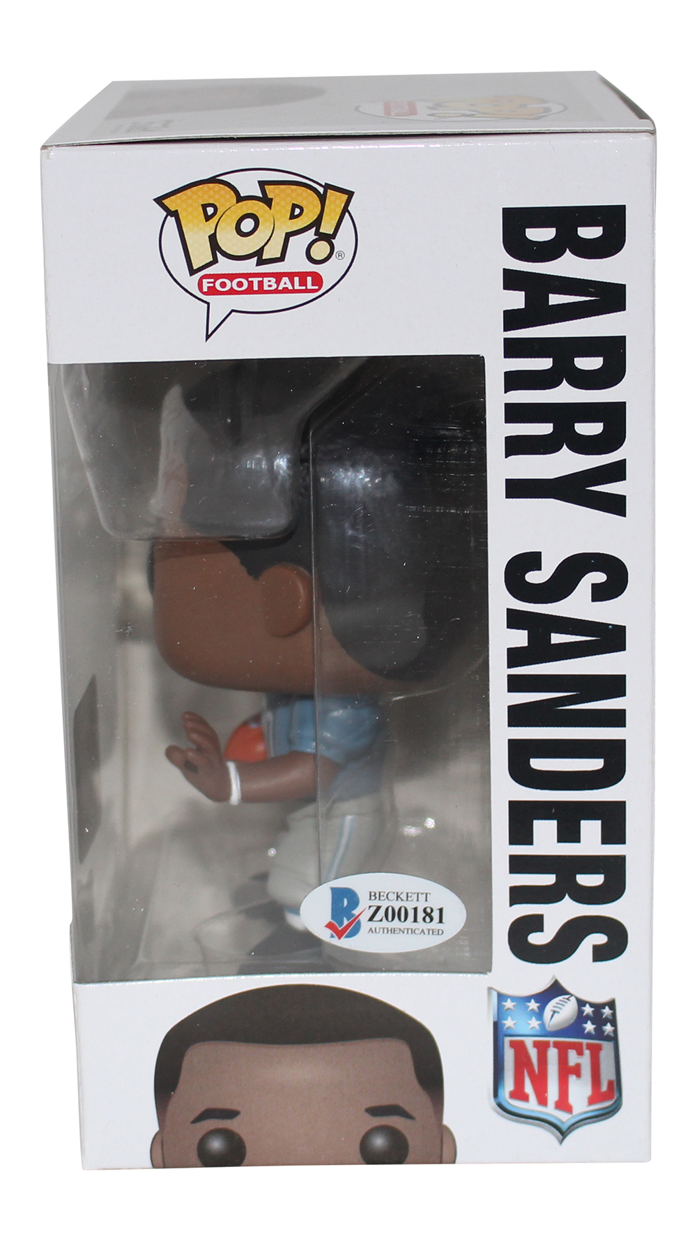 Barry Sanders Autographed Detroit Lions NFL Funko Pop #81 BAS 31075