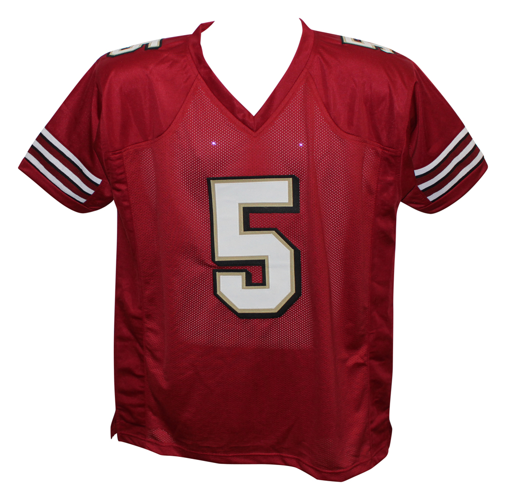 Jeff Garcia Autographed Signed Pro Style Red XL Jersey BAS 31087 Denver Autographs