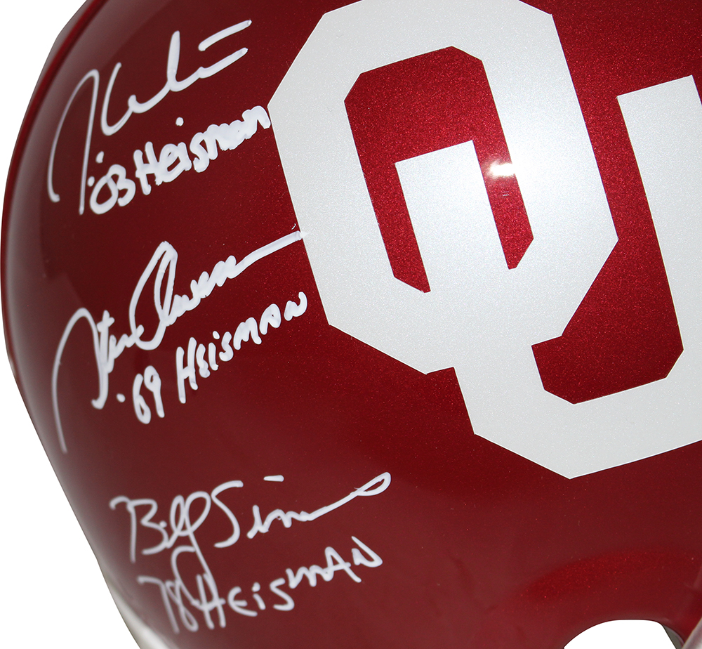 Oklahoma Sooners Heisman Winners Autographed Authentic Helmet BAS 31121
