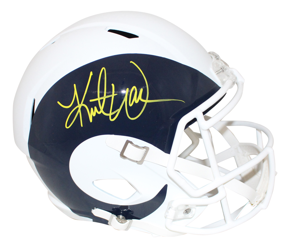 Kurt Warner Autographed St Louis Rams F/S AMP Speed Helmet BAS 31129