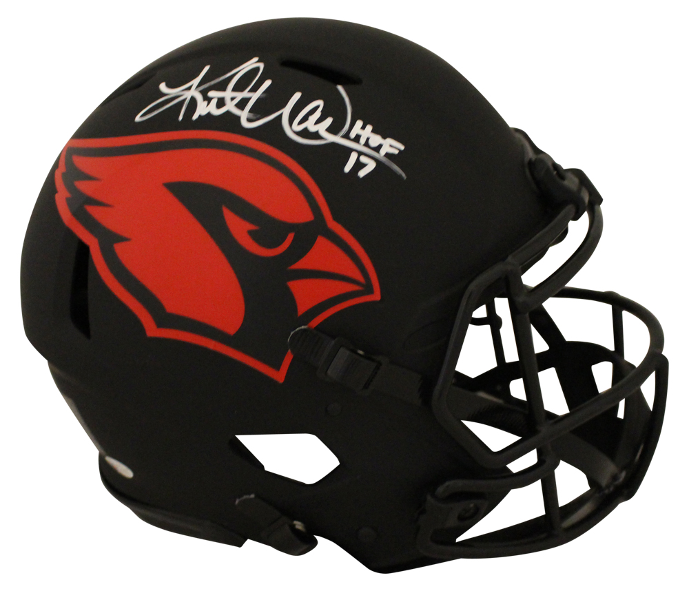 Kurt Warner Signed Arizona Cardinals Authentic Eclipse Helmet HOF BAS 31140