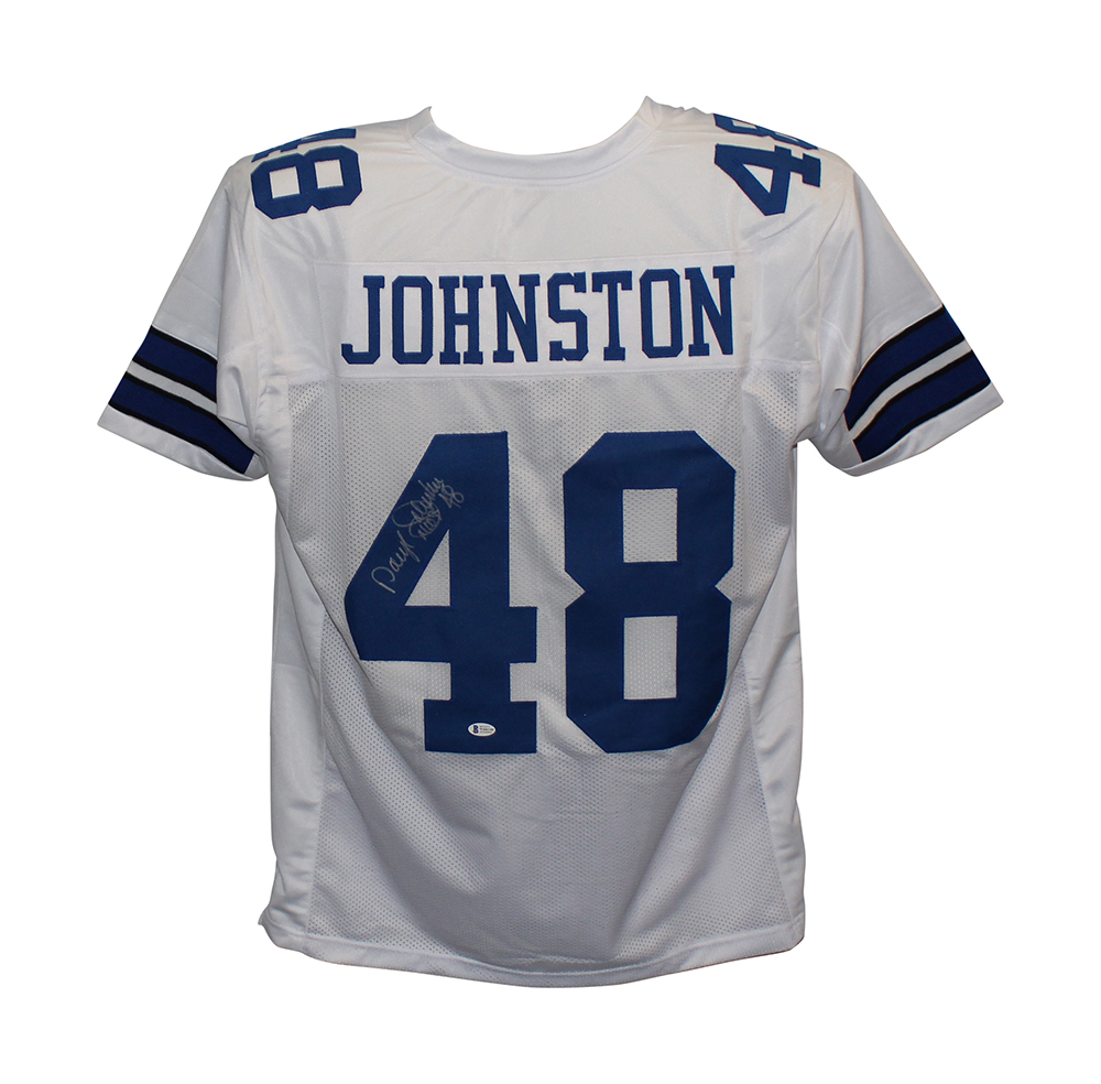 Daryl Moose Johnston Autographed Signed Pro Style White XL Jersey BAS 31151 Denver Autographs