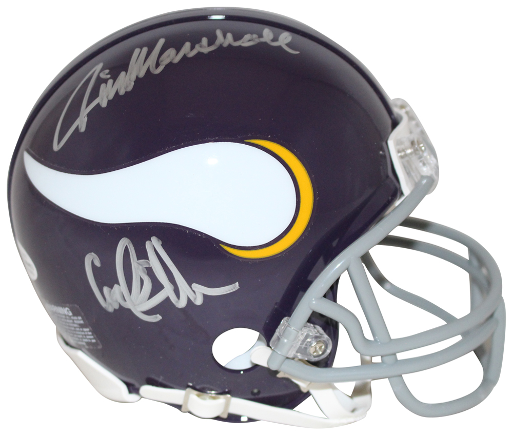 Purple People Eaters Autographed Minnesota Vikings Mini Helmet PPE BAS 29313