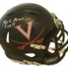 Morgan Moses Autographed Virginia Cavaliers Riddell mini Helmet 12504