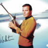 William Shatner Autographed Star Trek 8x10 Photo with Phaser JSA 14690
